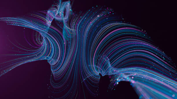 istock Vibrant Flow: An Abstract Dance of Light and Color in Motion 2197586559