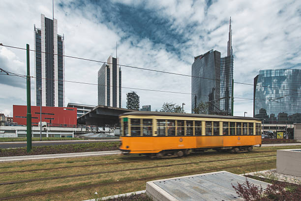 istock Tram in Milan Lombardy Italy 2197589419