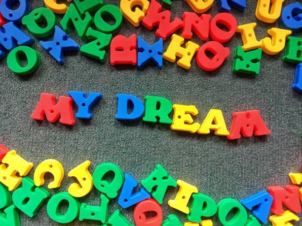 istock word MY DREAM , 3d text colorful alphabet 2197591941