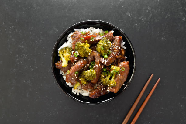 istock Beef and broccoli stir fry with rice 2197594637