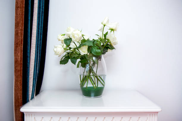beautiful bouquet of peony roses in the vase