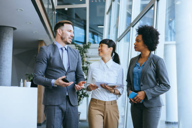 istock Business team in discussion at the office 2197595102
