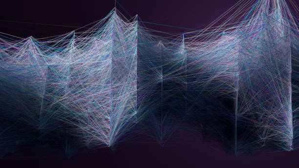 istock Vibrant Connections: A Three-Dimensional Dance of Lines and Shapes 2197595198