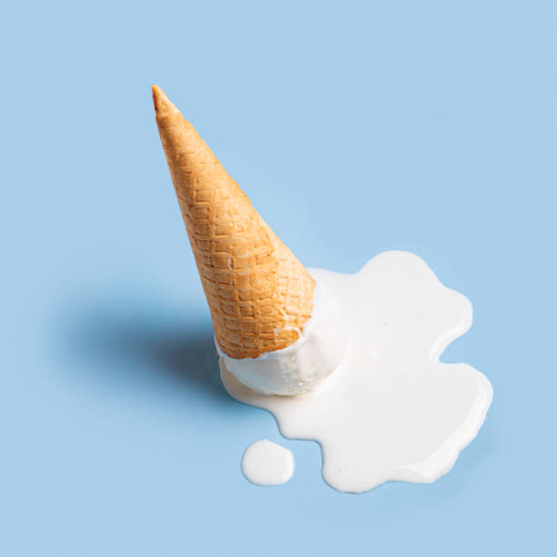 istock White ice cream melting and spilling 2197596030