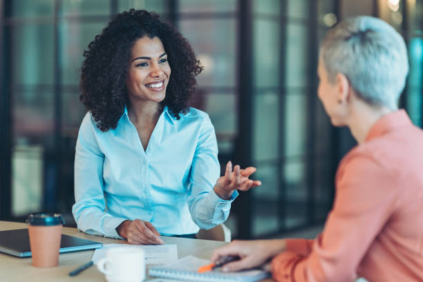 istock Female entrepreneurs discussing new business idea 2197598875