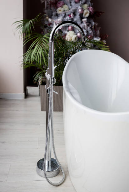 istock bathtub with stainless steel faucet 2197600549