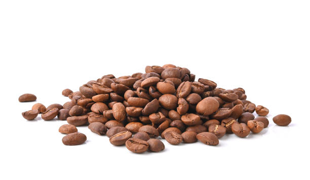 istock Heap of Roasted coffee beans isolated on white 2197606955