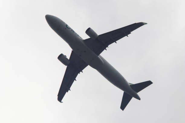 Chiangmai, Thailand -  July  27 2024: B-6751 Airbus A320-200 of Spring Airlines. Take off from Chiangmai to Shianghai.