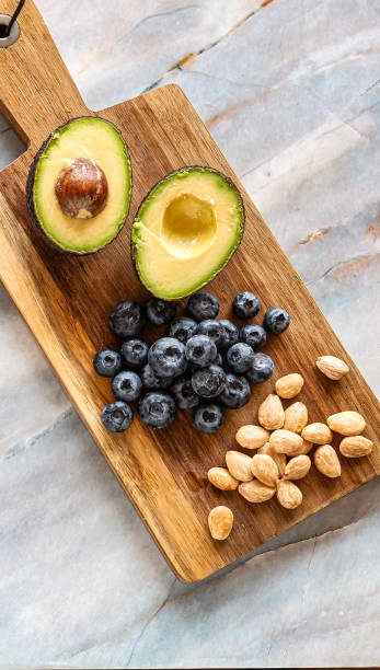 Nutrition concept for the heart with fresh ingredients