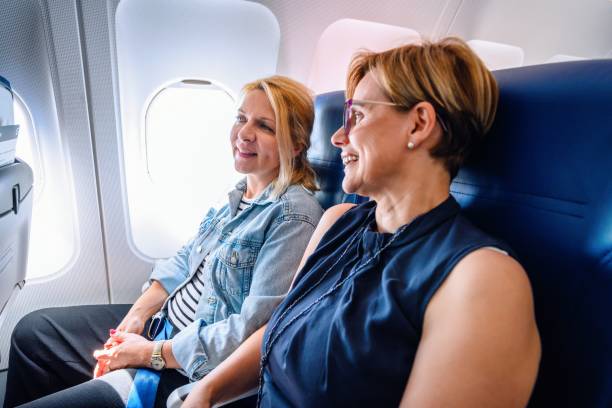 istock A female passengers on a commercial airplane 2197619445