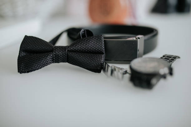 istock Elegant Black Tie Accessories for a Formal Occasion 2197621310