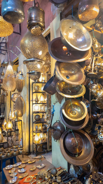 istock Display of colorful souvenir merchandise in a souk 2197621914