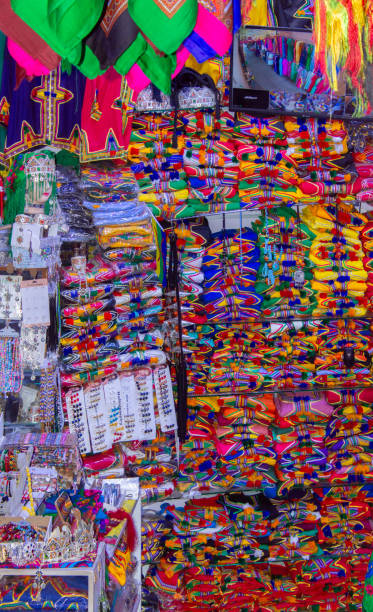 istock Display of colorful souvenir merchandise in a souk 2197621946