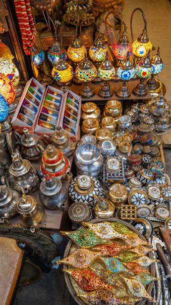 istock Display of colorful souvenir merchandise in a souk 2197622080