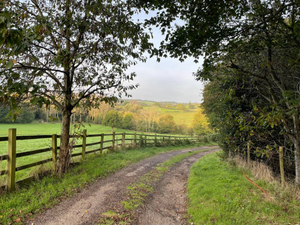 istock Country Lane On A hill, Eydon, Northamptonshire, England 2197624552