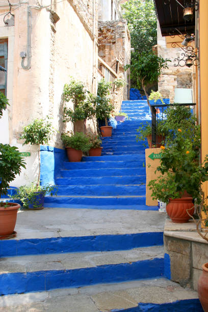 Santorini - The look to typically white stairs in Oia.