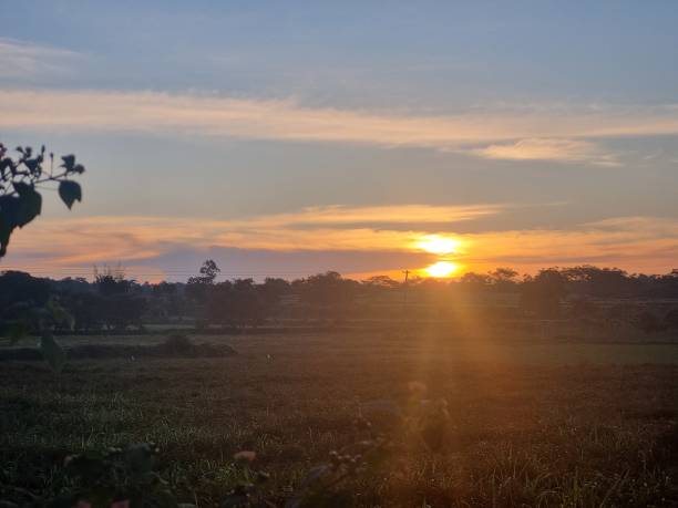 istock Beautiful sunset view in tamilnadu 2197630179