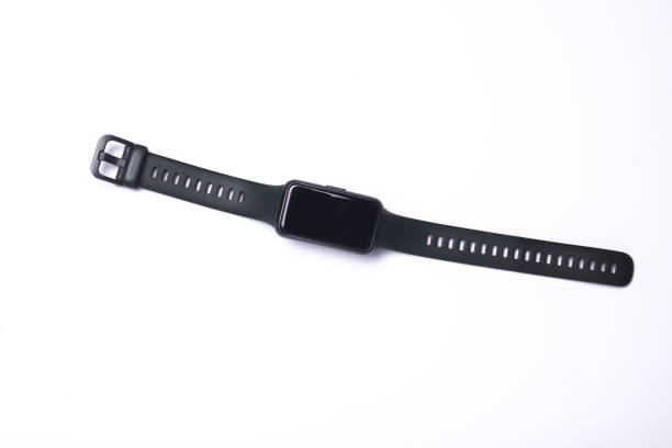 istock Black bracelet on white background close up 2197630213