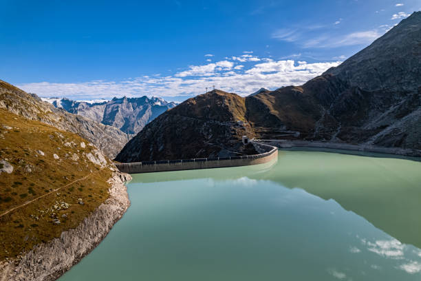 istock Dam on Oberaar lake (Oberaarsee), Switzerland 2197631395