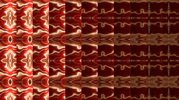 Abstract animated motion background of spinning spheres with lines. Seamless loop.