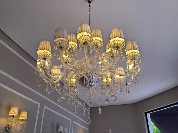 istock Beautiful crystal chandelier 2197639102