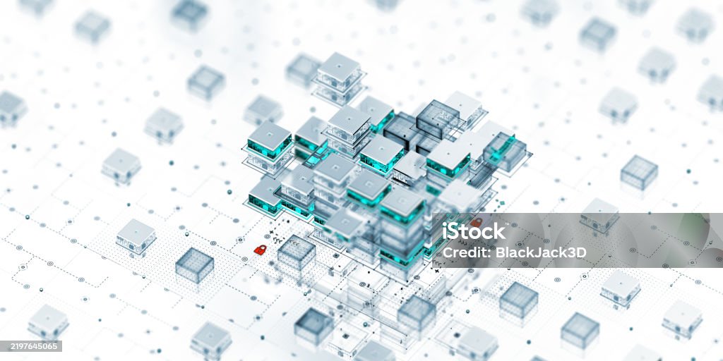 Ai Big Data Structure Blocks Concepts Stock Photo - Download Image Now ...