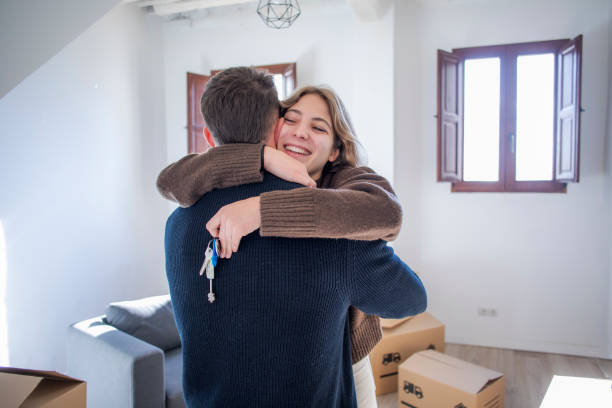 istock Young couple moving house 2197647571