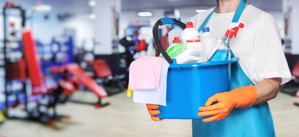 istock Cleanliness and hygiene in the gym. 2197650356
