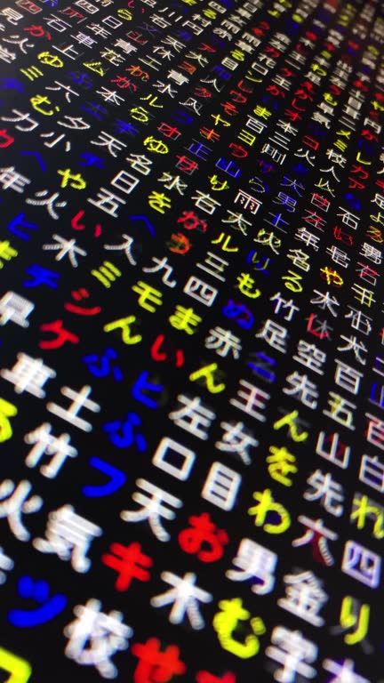 Japanese characters; Random strings in computer space; Three primary colors; Databases containing various characters; Data sets in encoded programs; Mathematical calculations; Large Language Model; Machine Translation; Vertical; Video