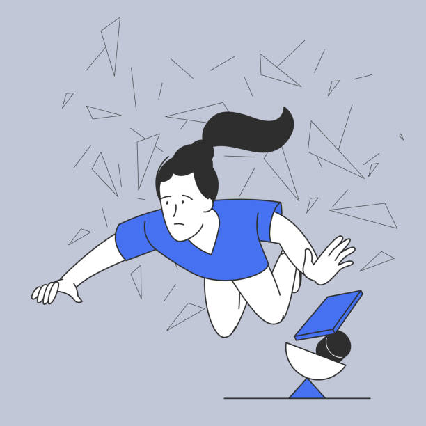 istock Woman loses balance and in stress 2197653337