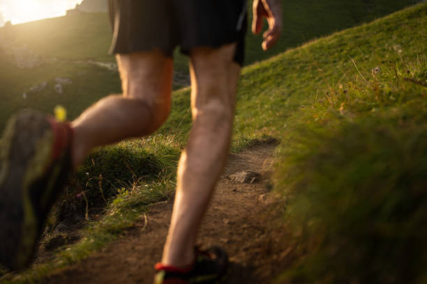 istock Man trail running on mountain: the Dolomites 2197658845