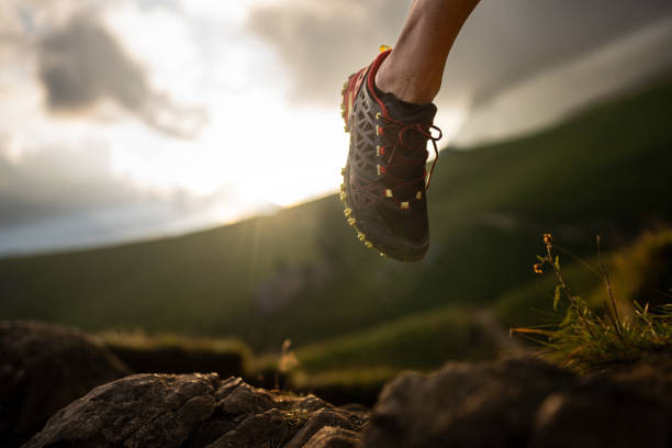 istock Man trail running on mountain: the Dolomites 2197658867