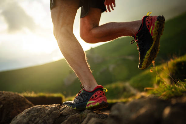 istock Man trail running on mountain: the Dolomites 2197658871