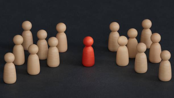istock Team of  with king and pawn standing on hexagon pattern floor. Competition, game, war, confront and planning concepts.3D rendering on black background. 2197674279