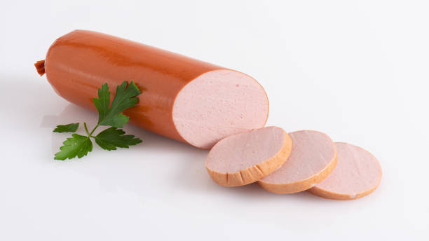 istock Pork sausage isolated nature background with clipping path 2197674889