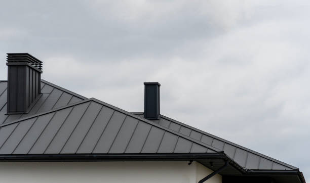 istock Minimalist design black metal roofing with flawless coverage 2197675441