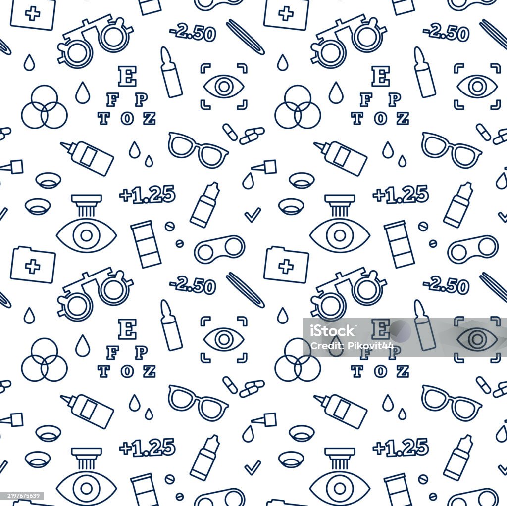 Optometry Pattern Eyesight Examination Pattern Stock Illustration - Download Image Now ...
