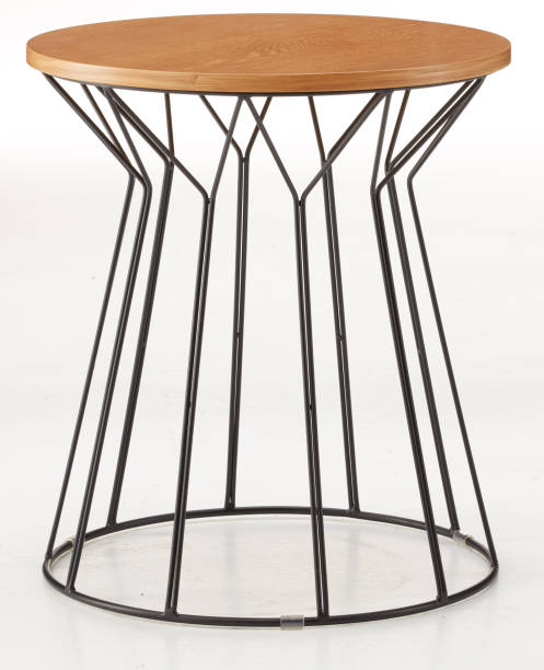 istock circular wooden table isolated nature background with clipping path 2197676264