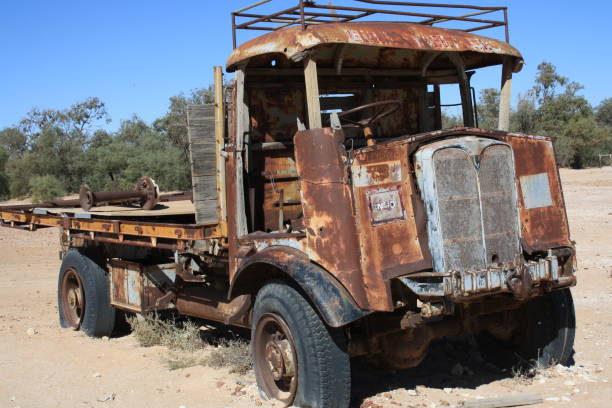 istock Old machinery left abandoned in the outback desert 2197678770