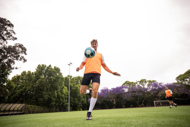 istock Soccer Player Displaying Ball Control Skills During Match 2197681085