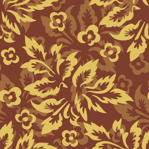 istock Seamless blooming floral pattern based on hand drawn art ornaments. Colorful flowers on color background. Vector illustration. Simple minimalistic pattern for fabric, textile 2197682536