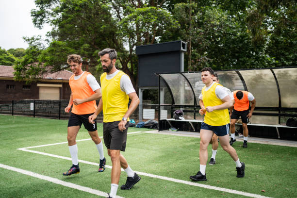 istock Soccer Team Walking on Soccer field 2197683784