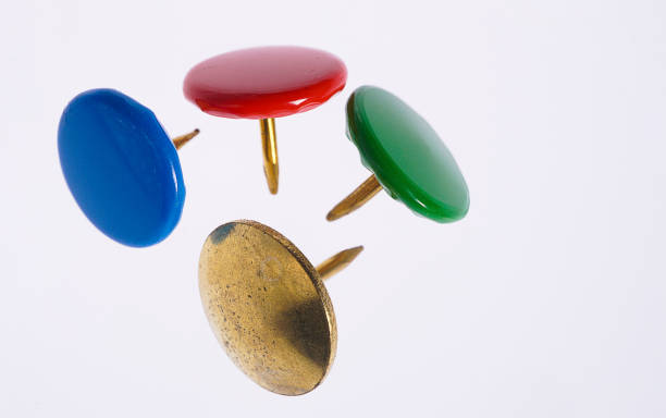 istock Drawing pin stationary used for fixing posters and information on pin boards 2197685736