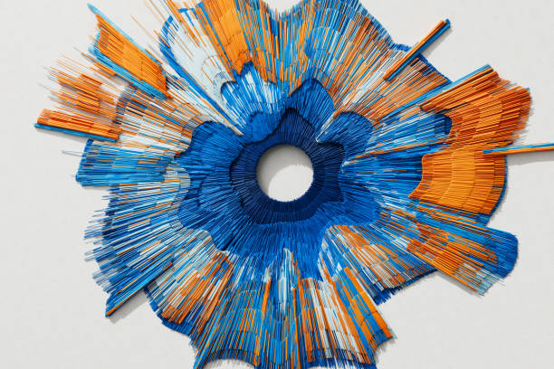 Abstract colorful data visualization exploding from the center creating an infographic diagram Colorful lines are radiating from the center, creating an abstract data visualization that forms an infographic diagram, perfect for representing complex information in a visually appealing way personal financial management stock pictures, royalty-free photos & images