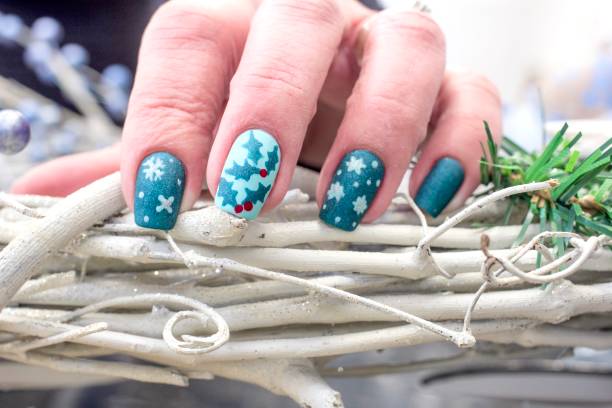 istock Christmas Holiday Nail Art Designs 2197687039
