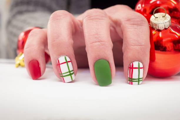 istock Christmas Holiday Nail Art Designs 2197687173