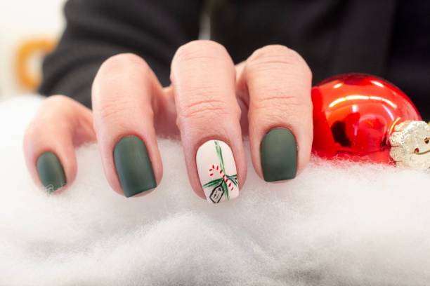 istock Christmas Holiday Nail Art Designs 2197687193