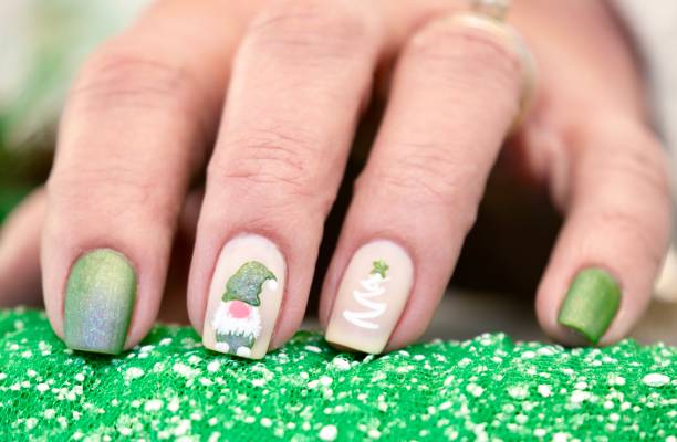 istock Christmas Holiday Nail Art Designs 2197687263