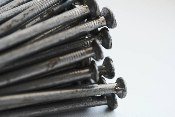 Abstract metal background made of nails