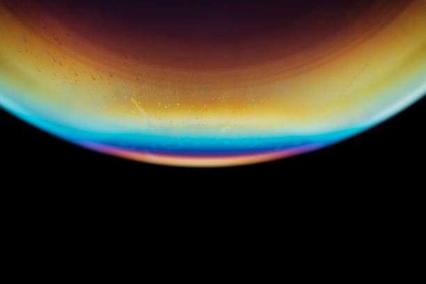 istock Abstract futuristic background.Planet against background dark space. 2197690042